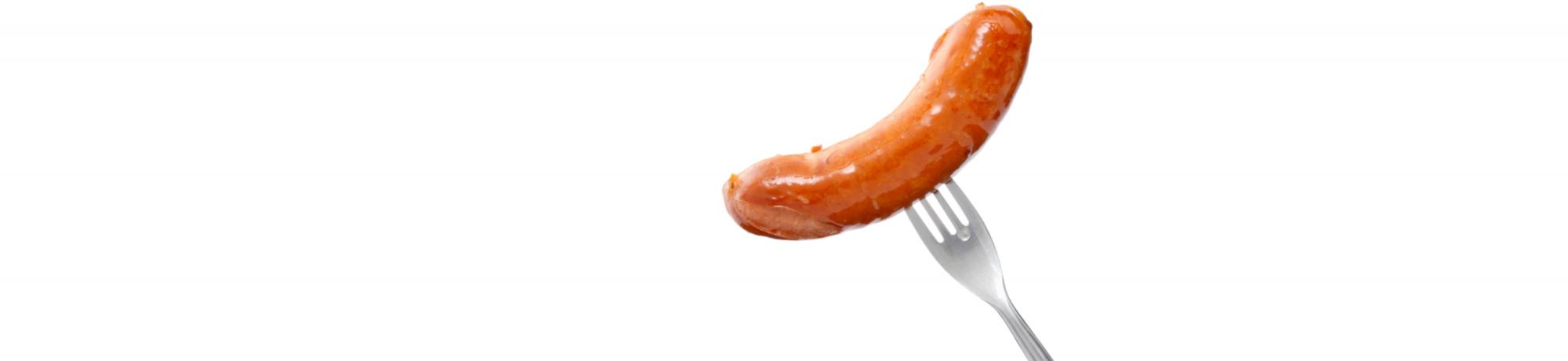 Hotdog on a fork