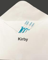 Envelope containing 4 uncapped interdental gum brushes